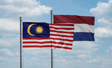 Netherlands and Malaysia flag