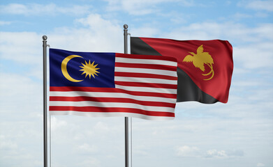 Papua New Guinea and Malaysia flag