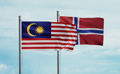 Norway and Malaysia flag