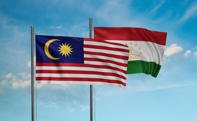 Tajikistan and Malaysia flag