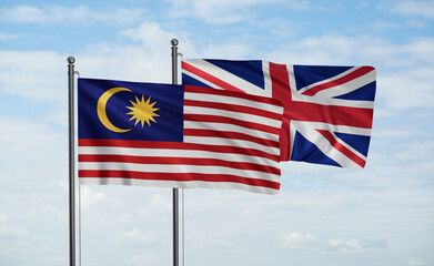 United Kingdom and Malaysia flag