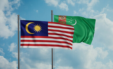Turkmenistan and Malaysia flag