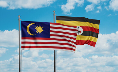 Uganda and Malaysia flag