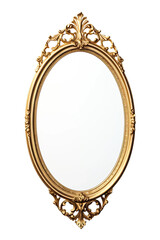 an ornate vintage style full length mirror isolated on a transparent background, generative ai - obrazy, fototapety, plakaty
