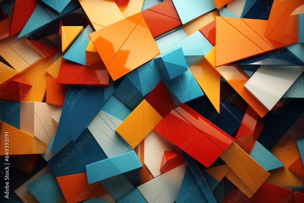 Aufkleber A large pile of different colored paper planes. Perfect for creative projects or concepts related to imagination and playfulness.