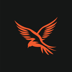 Flying Bird vector logo template