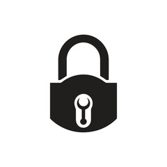 lock minimal icon vector silhouette