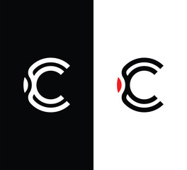 Letter CC Logo Design Vector