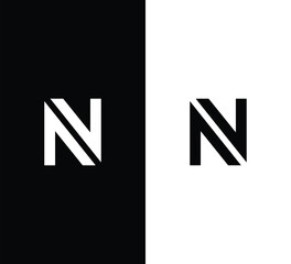 letter NN logo design vector