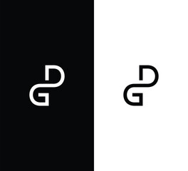 Monogram letter DG logo design vector