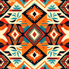 Seamless background pattern. Tribal ethnic vector ornament. Aztec style.