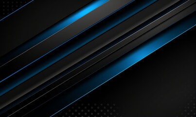 A black and blue background with a minimalist approach, 3D elements, and shadow effects, perfect for product presentations with ample copy space.