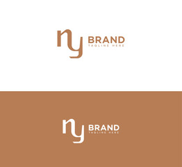 Fototapeta NY, YN letter logo obraz
