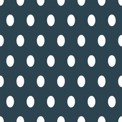 Dark navy blue geometric oval shapes pattern is minimal and luxurious at the same time. Simple modern seamless vector design is elegant and manly. Minimalist polka dots geometry pattern.