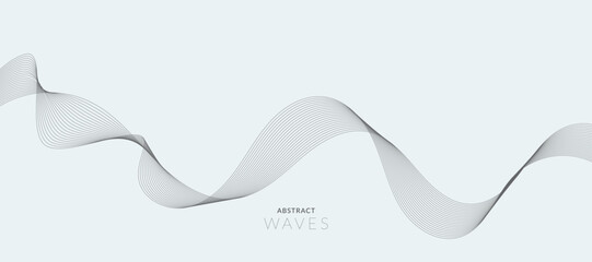 Abstract wave element for design. Digital frequency track equalizer. Stylized line art background. Vector illustration of smoky waves background