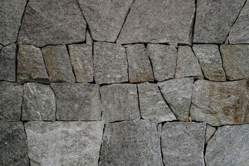 Close-up texture of stone paving or wall. Natural stone background suitable for design and decor.