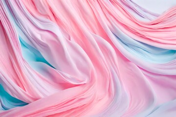 Obraz premium pastel blue background with abstract pastel pink paint. With copy space, fluid composition.