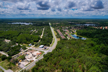 Aerial view of a residencial condominium suburb in Tampa Florida