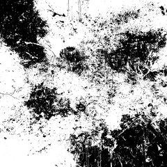 Fototapeta premium Abstract black splattered grunge backdrop. Pattern of spots, stains, ink, dots. Damaged backdrop. Vintage texture. Distressed dirty artistic design element for web, print, social media, banner