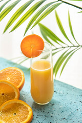 Orange Juice Glass Breakfast Poured