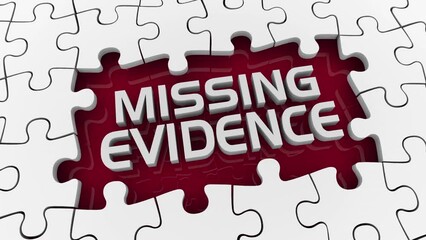 Missing Evidence Unsolved Mystery Puzzle Pieces Gap Hole Solution Clues 3d Animation