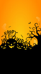 halloween background with pumpkin
