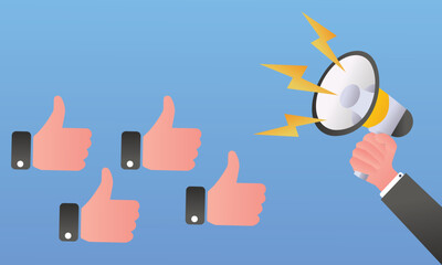 Good announcement.on blue background.Vector Design Illustration.