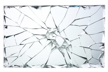 Abstract glass destruction: An image of a shattered window with sharp and textured cracks, portraying the result of an unfortunate accident.