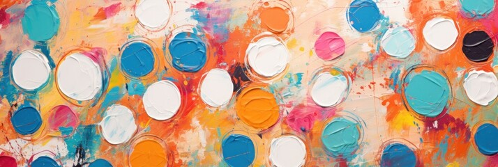 big abstract and rough colorful dots, oil paint, circles, art painting, texture, pattern wallpaper,...