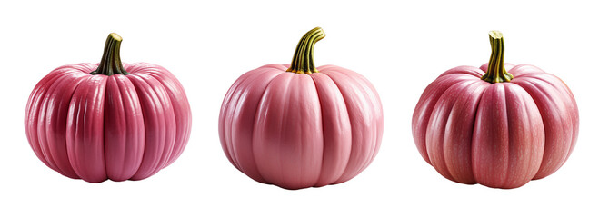 Pink pumpkin set. Generative Ai