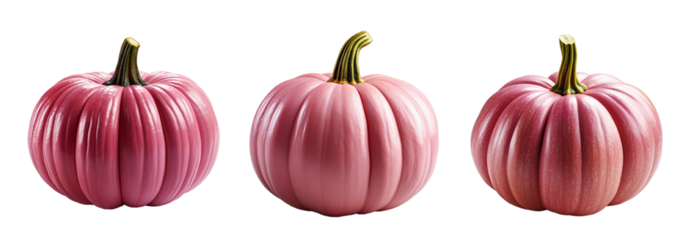 Pink pumpkin set. Generative Ai