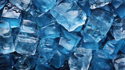 Ice texture background. The textured cold frosty surface of crushed ice. - obrazy, fototapety, plakaty