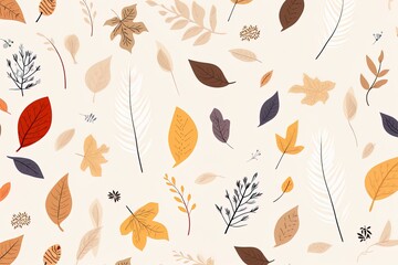 background pattern wallpaper with autumn leaves.
