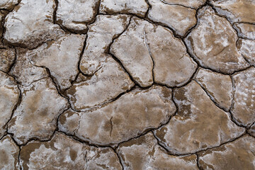 Abstract Pattern Background of Parched Salt Plain