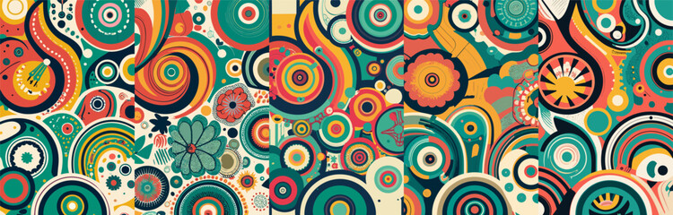 Colourful background, Trending and new, abstract panoramic concept based art