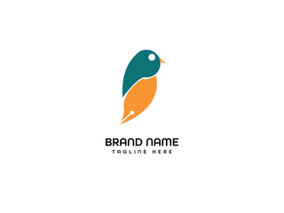 Bird letter business branding logo design
