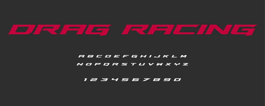 Drag Racing lettering vector graphic apparel clothing prints eps svg png. Typography Best Fonts graphics designs posters stickers. Download it Now in high resolution format