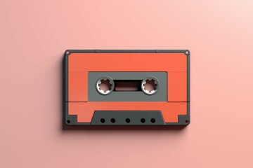 Obraz premium Cassette tape background. Generate Ai