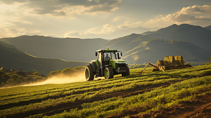 tractor in field