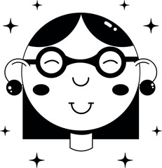 Happy Girl Vector Graphic