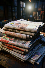 stack of newspaper