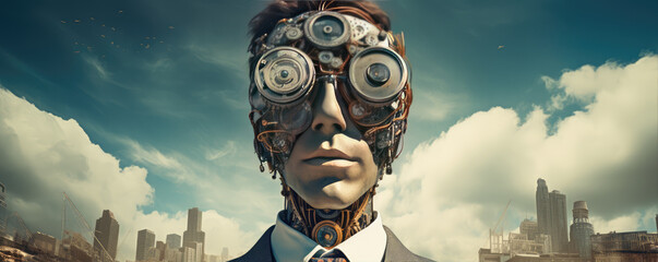 Super inteligent ai, futuristic technology or machine learning concepts.