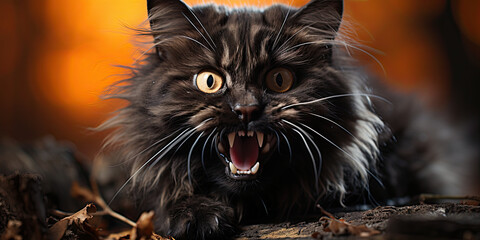Halloween Scaredy Cat - Black feline 