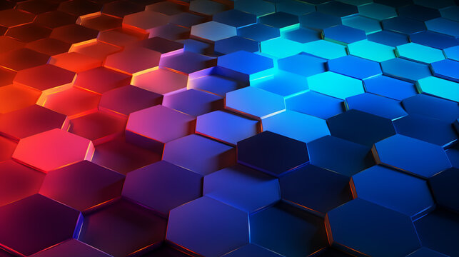 Abstract hexagon background. Technology polygonal design © zeber