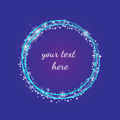 banner with a text template for advertising, greeting cards, sales on a blue background, vector illustration