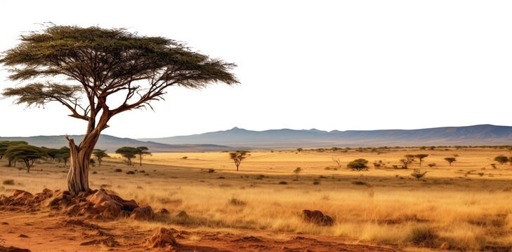 tree in the Savannah. transparent PNG. Africa. Guinea, Sierra Leone, Liberia