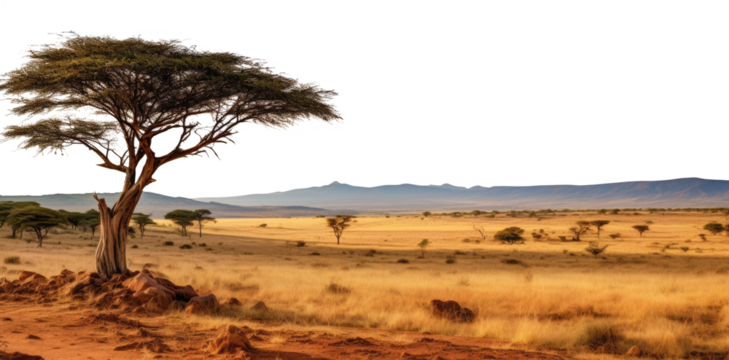 tree in the Savannah. transparent PNG. Africa. Guinea, Sierra Leone, Liberia