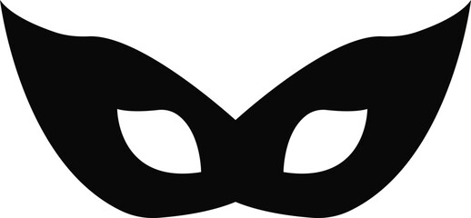 Masquerade vector icon on white background. Comic and tragic mask icon