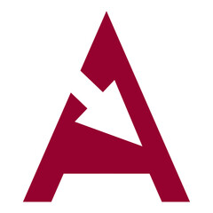 Logo letter A, Arrow logo in A, A logo with an arrow