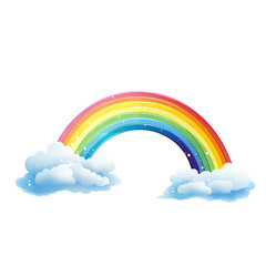 rainbow, white background, clip art